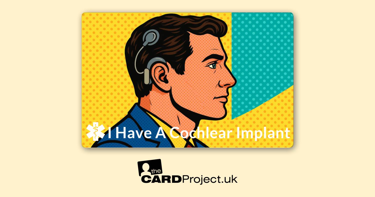 I Have A Cochlear Impant Awareness Card Design 2